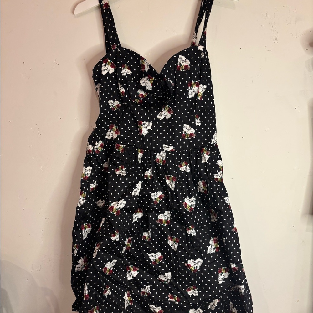 Hot Topic Black Sundress with Sweetheart Neckline and Spaghetti Straps